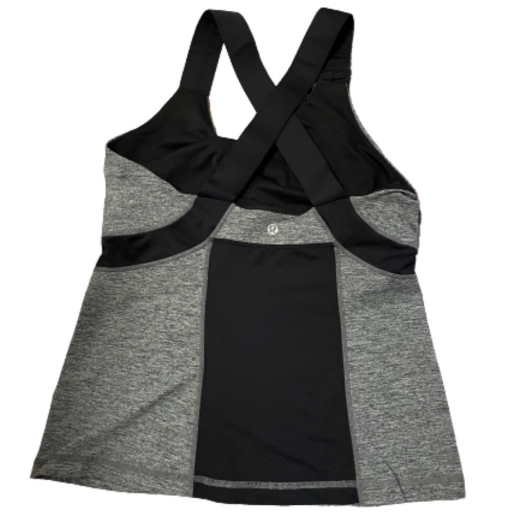 Rare Lululemon Push Ur Limits Tank Heathered Grey / Black - Picture 5 of 8